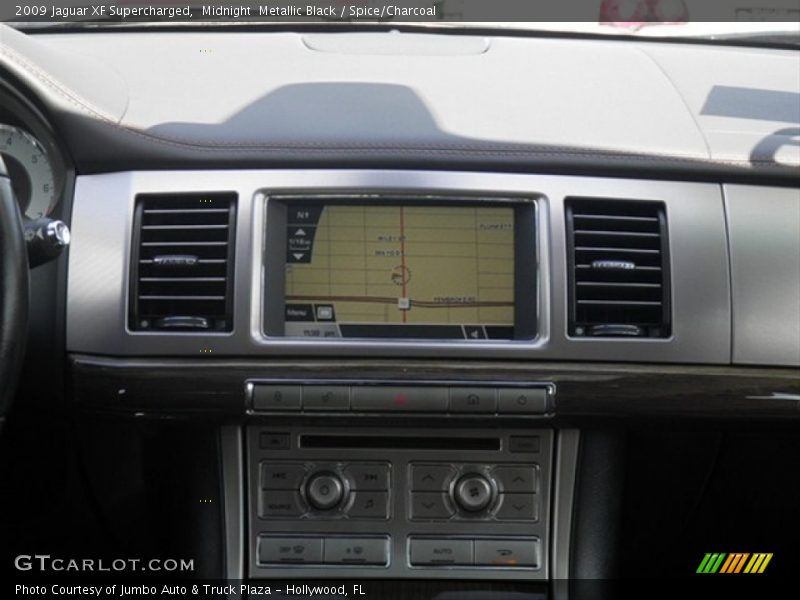 Midnight  Metallic Black / Spice/Charcoal 2009 Jaguar XF Supercharged