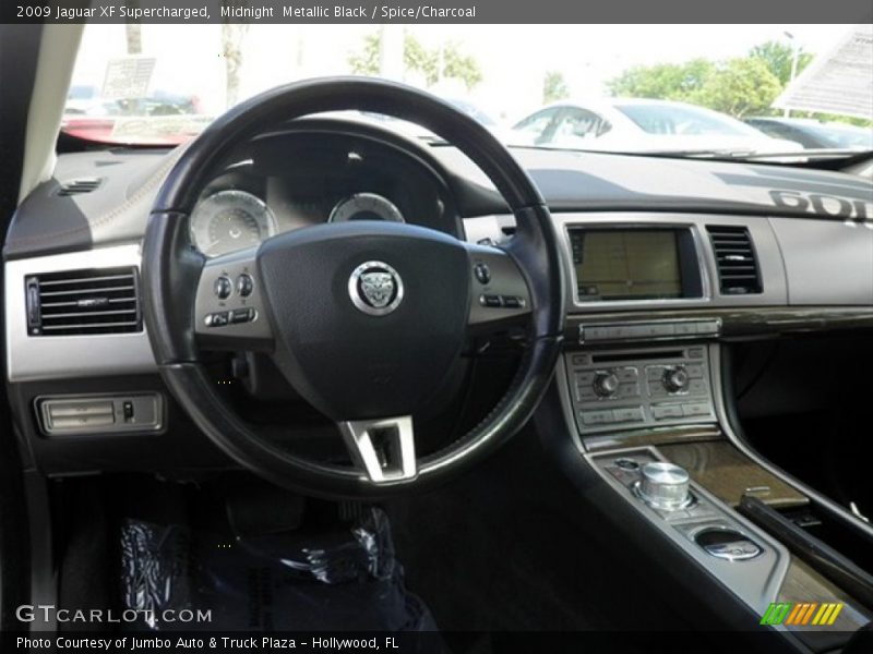 Midnight  Metallic Black / Spice/Charcoal 2009 Jaguar XF Supercharged