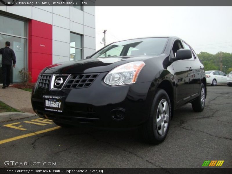 Wicked Black / Black 2009 Nissan Rogue S AWD