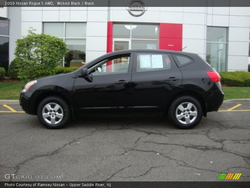 Wicked Black / Black 2009 Nissan Rogue S AWD