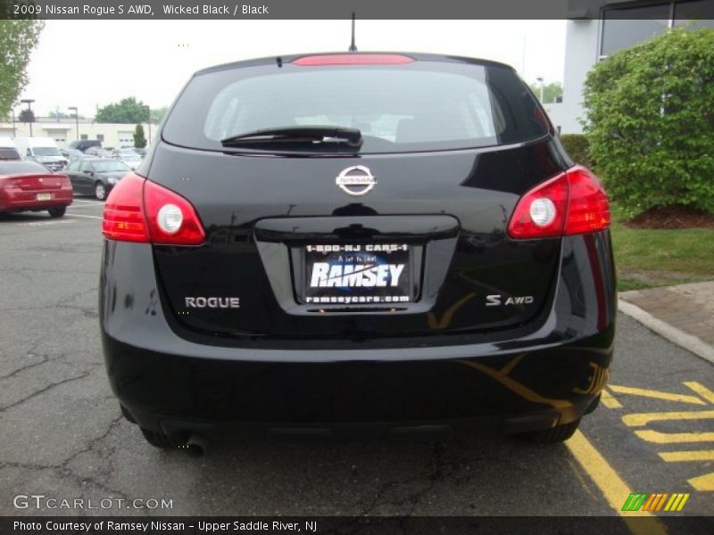 Wicked Black / Black 2009 Nissan Rogue S AWD