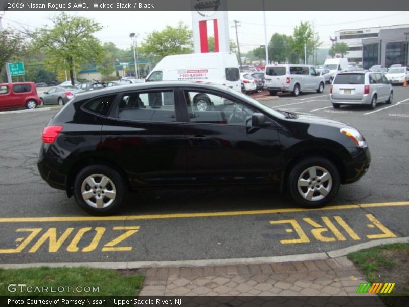 Wicked Black / Black 2009 Nissan Rogue S AWD