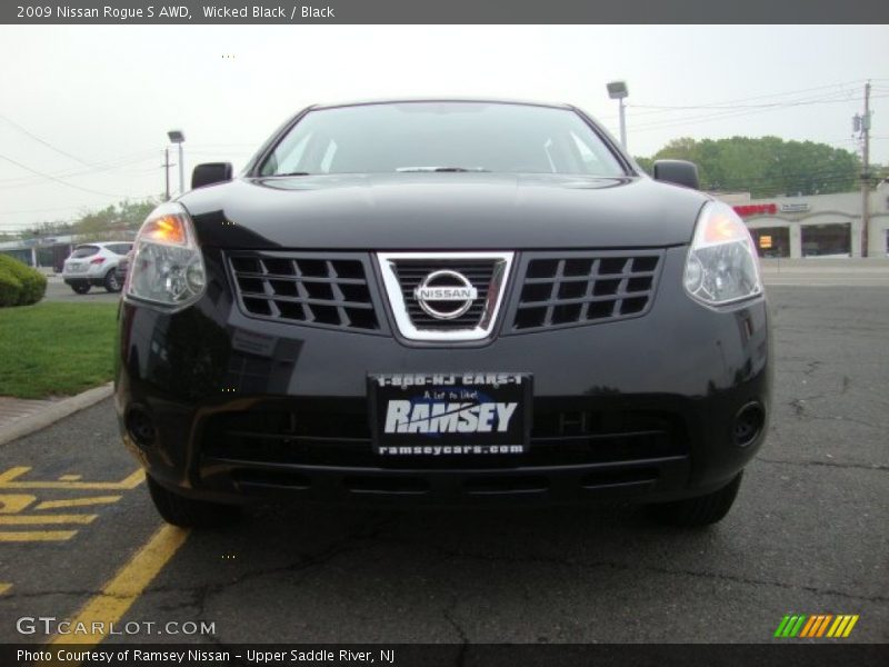 Wicked Black / Black 2009 Nissan Rogue S AWD