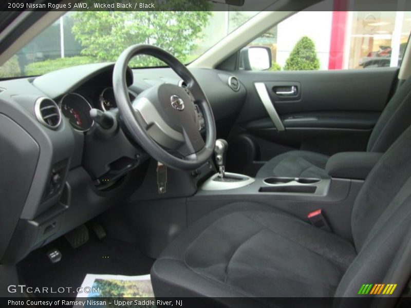 Wicked Black / Black 2009 Nissan Rogue S AWD