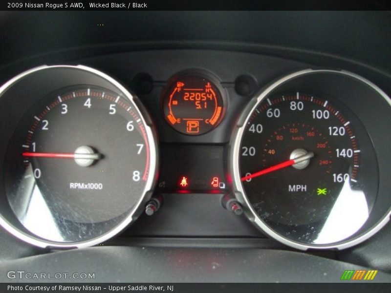 Wicked Black / Black 2009 Nissan Rogue S AWD