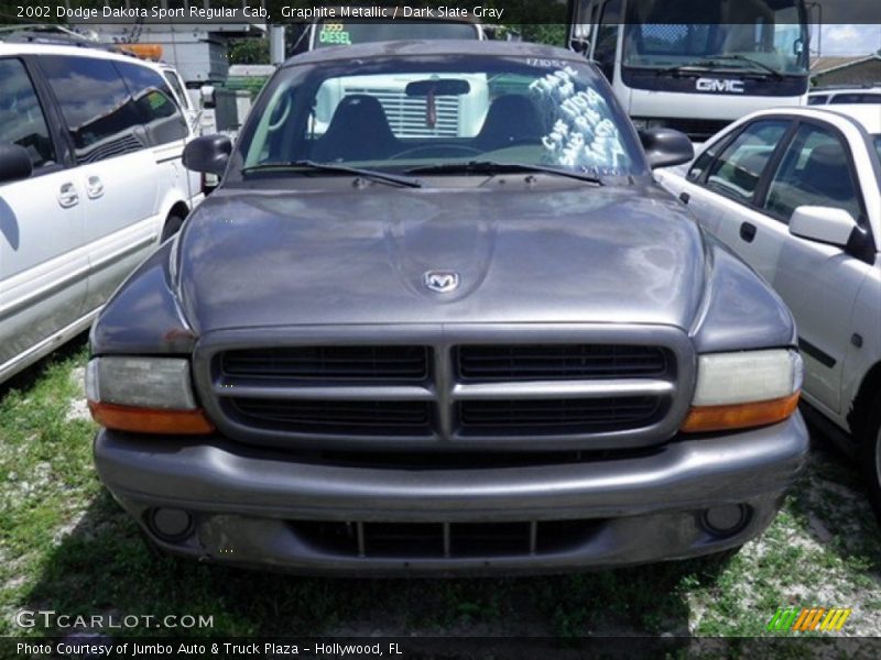 Graphite Metallic / Dark Slate Gray 2002 Dodge Dakota Sport Regular Cab