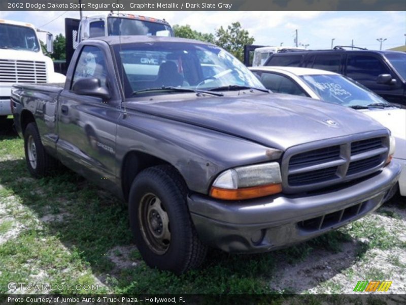 Graphite Metallic / Dark Slate Gray 2002 Dodge Dakota Sport Regular Cab