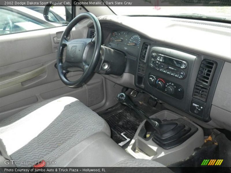 Graphite Metallic / Dark Slate Gray 2002 Dodge Dakota Sport Regular Cab
