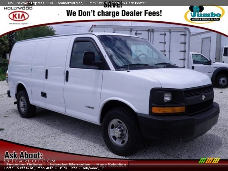 Summit White / Medium Dark Pewter 2005 Chevrolet Express 3500 Commercial Van