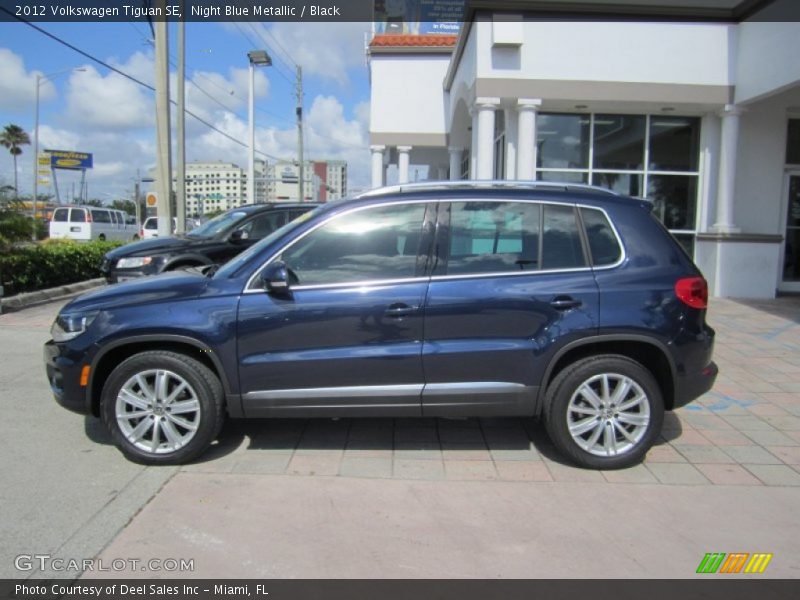 Night Blue Metallic / Black 2012 Volkswagen Tiguan SE