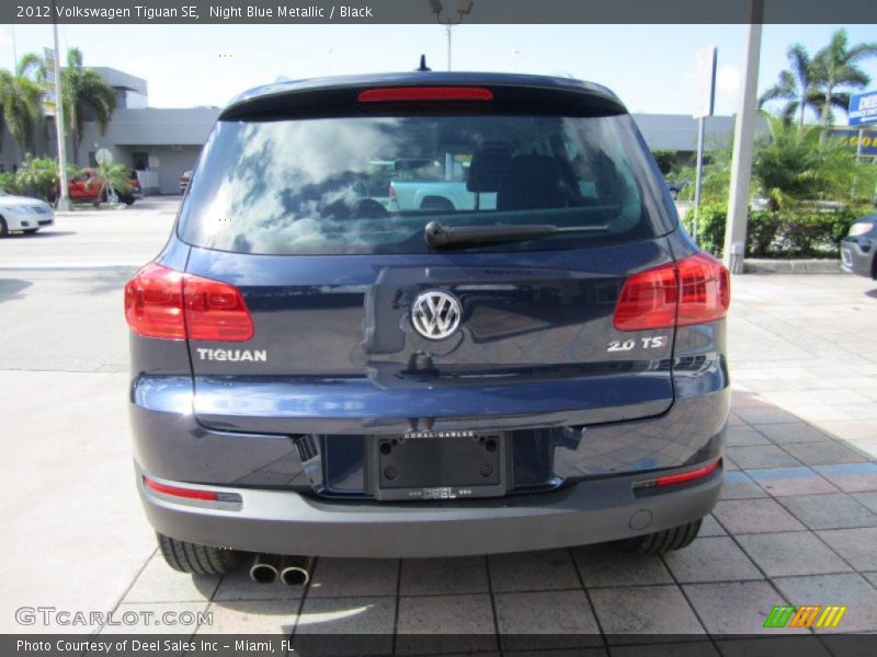 Night Blue Metallic / Black 2012 Volkswagen Tiguan SE