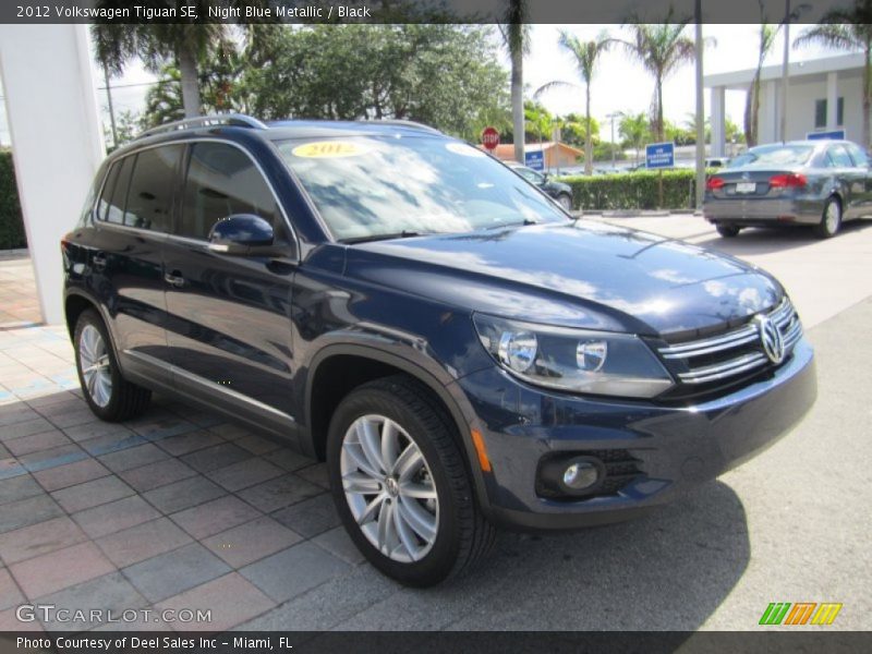 Night Blue Metallic / Black 2012 Volkswagen Tiguan SE