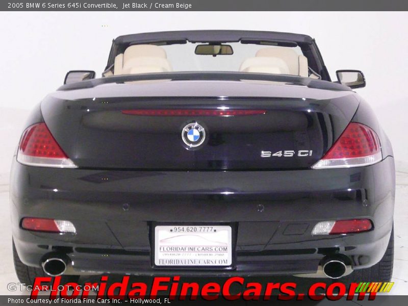 Jet Black / Cream Beige 2005 BMW 6 Series 645i Convertible
