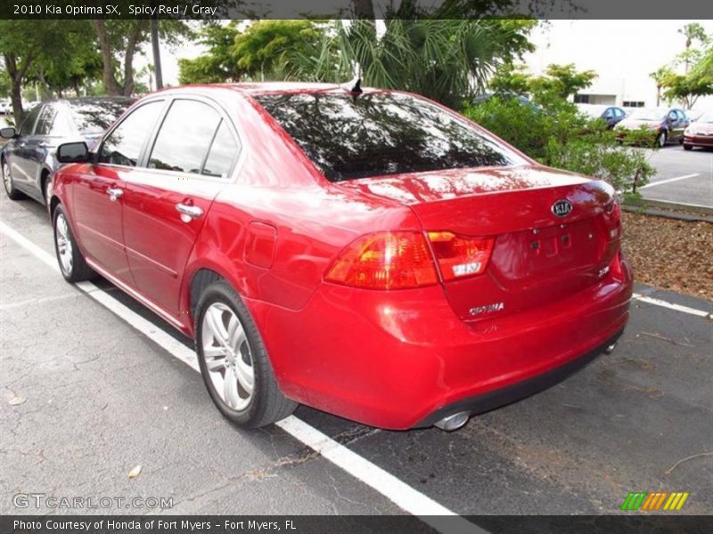 Spicy Red / Gray 2010 Kia Optima SX