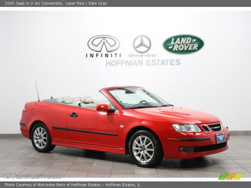 Laser Red / Slate Gray 2005 Saab 9-3 Arc Convertible