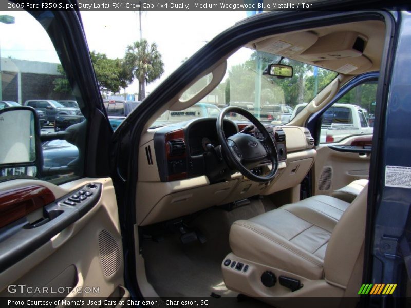 Medium Wedgewood Blue Metallic / Tan 2006 Ford F350 Super Duty Lariat FX4 Crew Cab 4x4 Dually