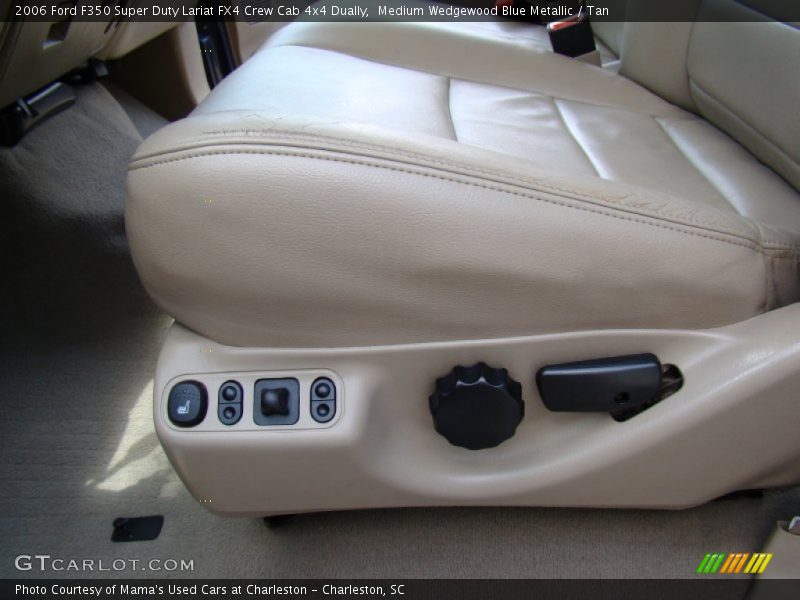 Medium Wedgewood Blue Metallic / Tan 2006 Ford F350 Super Duty Lariat FX4 Crew Cab 4x4 Dually