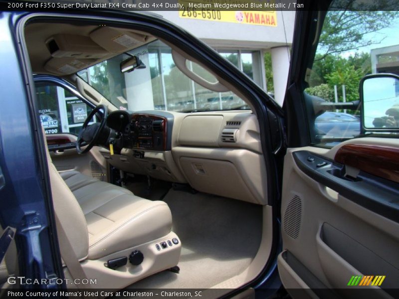 Medium Wedgewood Blue Metallic / Tan 2006 Ford F350 Super Duty Lariat FX4 Crew Cab 4x4 Dually
