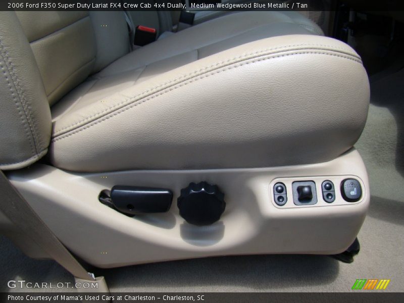 Medium Wedgewood Blue Metallic / Tan 2006 Ford F350 Super Duty Lariat FX4 Crew Cab 4x4 Dually
