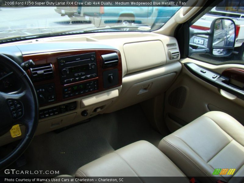 Medium Wedgewood Blue Metallic / Tan 2006 Ford F350 Super Duty Lariat FX4 Crew Cab 4x4 Dually