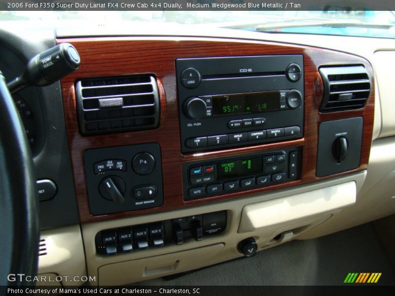 Medium Wedgewood Blue Metallic / Tan 2006 Ford F350 Super Duty Lariat FX4 Crew Cab 4x4 Dually