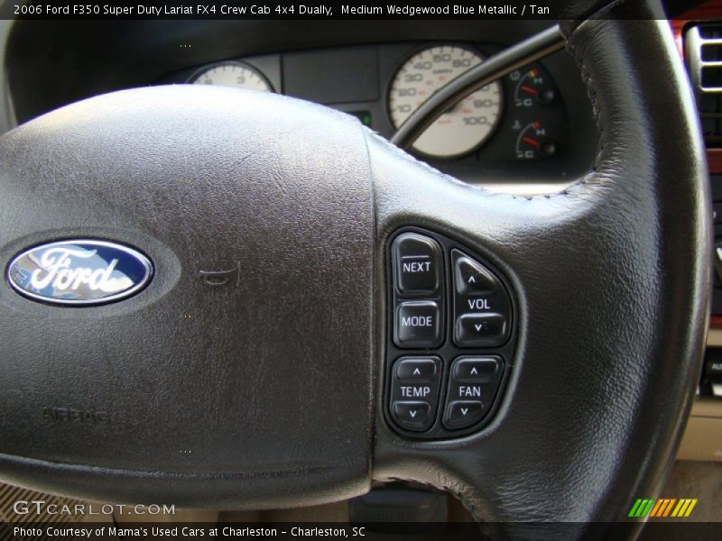 Medium Wedgewood Blue Metallic / Tan 2006 Ford F350 Super Duty Lariat FX4 Crew Cab 4x4 Dually