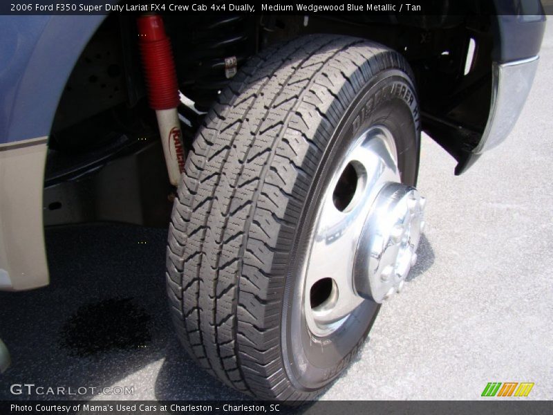 Medium Wedgewood Blue Metallic / Tan 2006 Ford F350 Super Duty Lariat FX4 Crew Cab 4x4 Dually