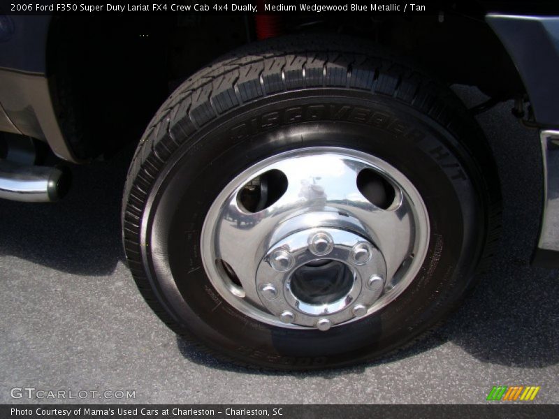 Medium Wedgewood Blue Metallic / Tan 2006 Ford F350 Super Duty Lariat FX4 Crew Cab 4x4 Dually