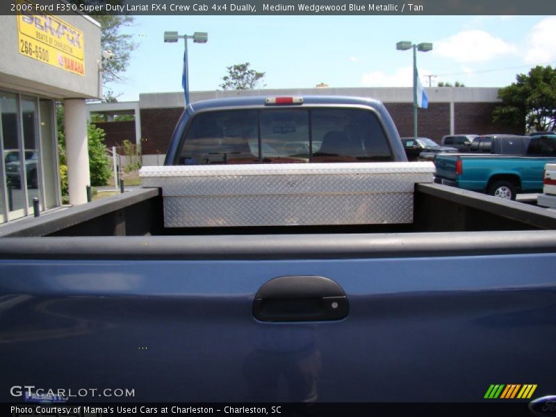 Medium Wedgewood Blue Metallic / Tan 2006 Ford F350 Super Duty Lariat FX4 Crew Cab 4x4 Dually