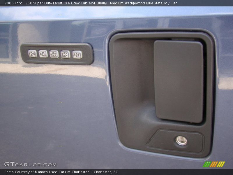 Medium Wedgewood Blue Metallic / Tan 2006 Ford F350 Super Duty Lariat FX4 Crew Cab 4x4 Dually