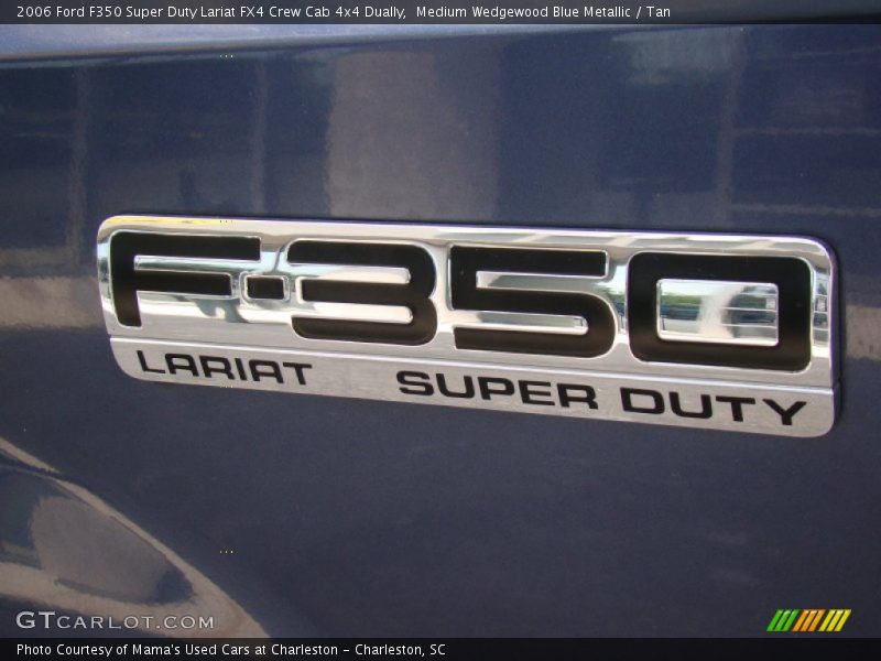 Medium Wedgewood Blue Metallic / Tan 2006 Ford F350 Super Duty Lariat FX4 Crew Cab 4x4 Dually