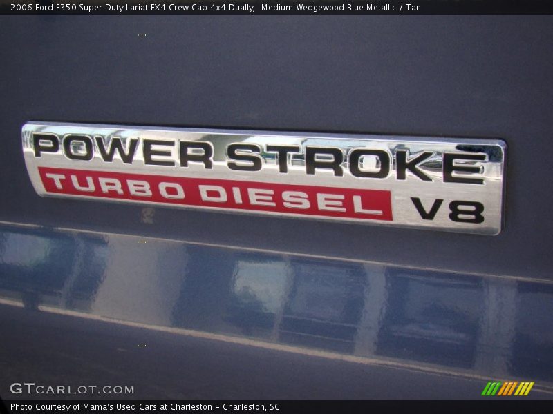 Medium Wedgewood Blue Metallic / Tan 2006 Ford F350 Super Duty Lariat FX4 Crew Cab 4x4 Dually