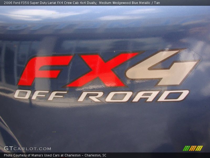 Medium Wedgewood Blue Metallic / Tan 2006 Ford F350 Super Duty Lariat FX4 Crew Cab 4x4 Dually
