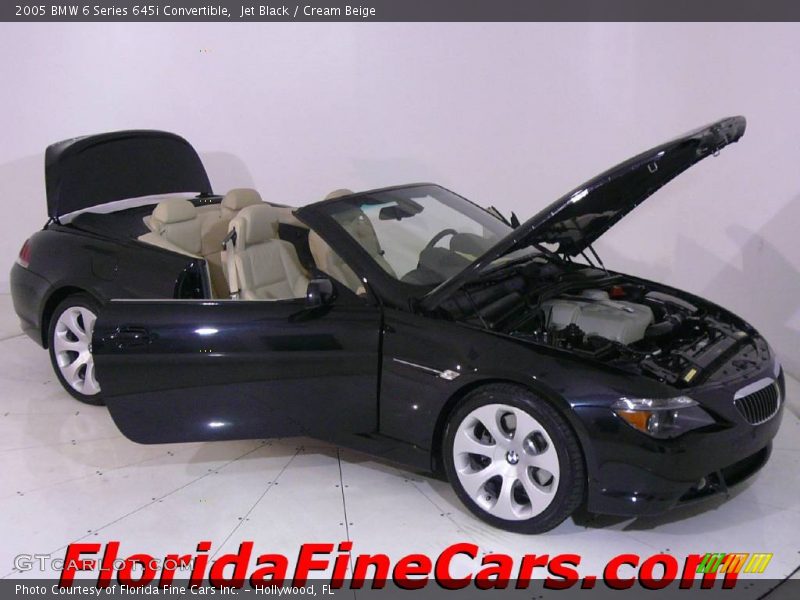 Jet Black / Cream Beige 2005 BMW 6 Series 645i Convertible