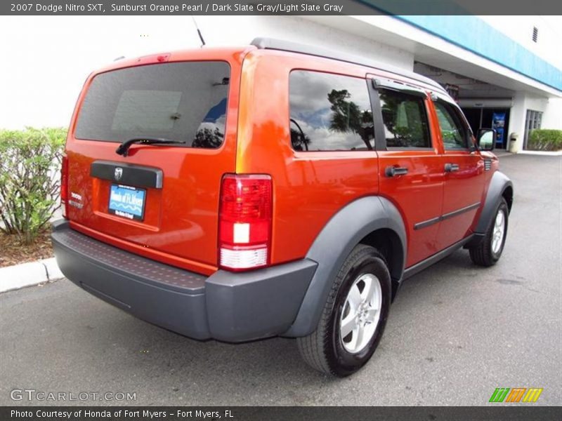 Sunburst Orange Pearl / Dark Slate Gray/Light Slate Gray 2007 Dodge Nitro SXT
