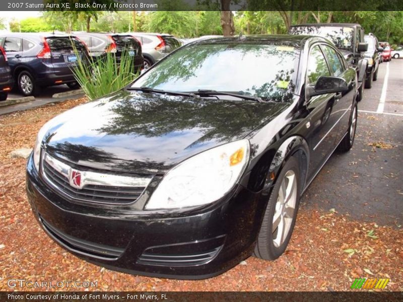 Black Onyx / Morocco Brown 2007 Saturn Aura XE