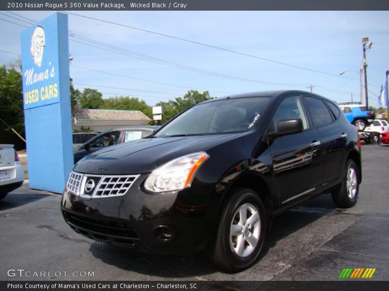 Wicked Black / Gray 2010 Nissan Rogue S 360 Value Package