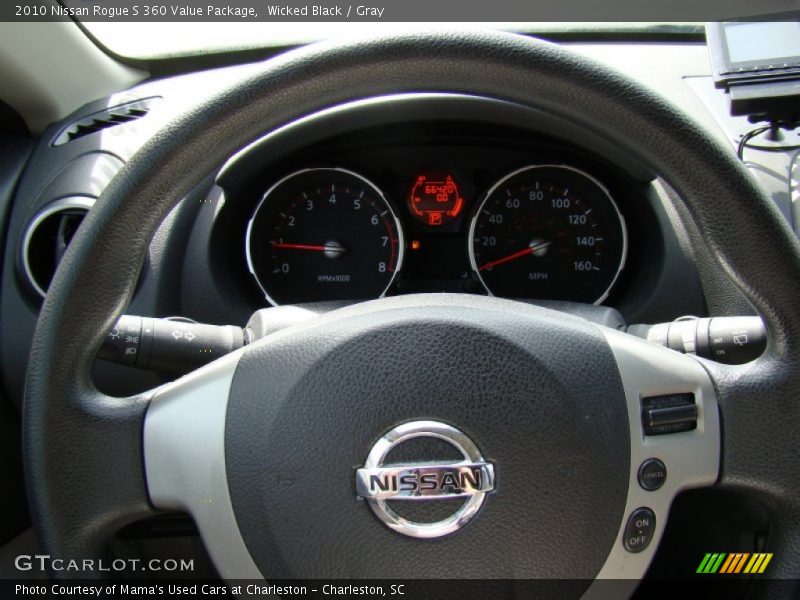Wicked Black / Gray 2010 Nissan Rogue S 360 Value Package