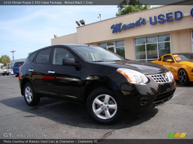 Wicked Black / Gray 2010 Nissan Rogue S 360 Value Package