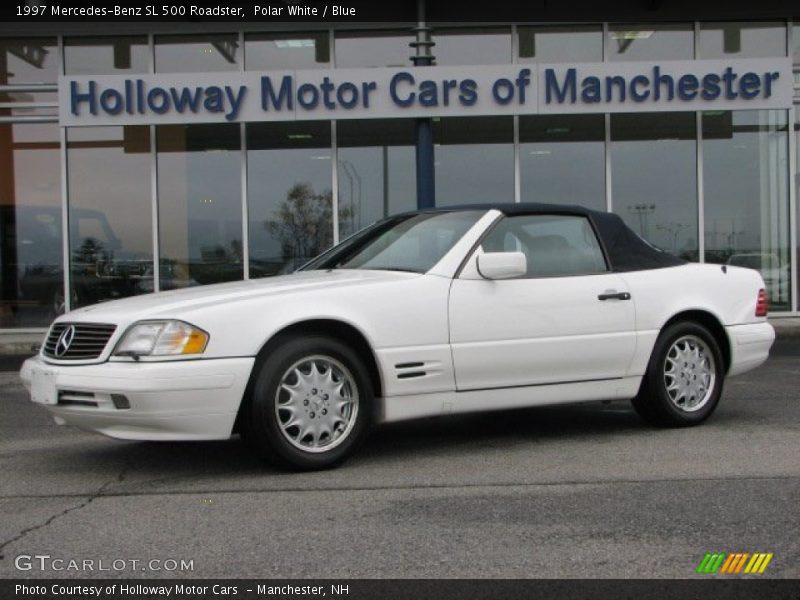 Polar White / Blue 1997 Mercedes-Benz SL 500 Roadster