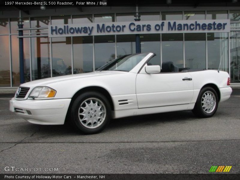 Polar White / Blue 1997 Mercedes-Benz SL 500 Roadster