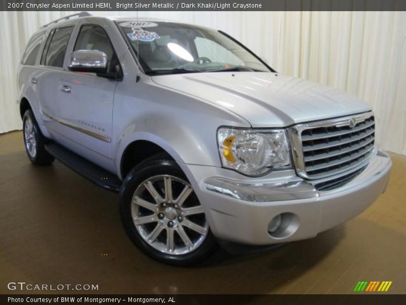 Bright Silver Metallic / Dark Khaki/Light Graystone 2007 Chrysler Aspen Limited HEMI