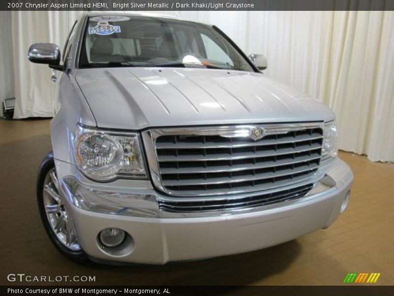 Bright Silver Metallic / Dark Khaki/Light Graystone 2007 Chrysler Aspen Limited HEMI