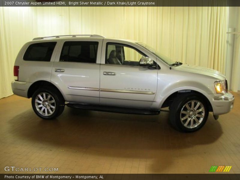 Bright Silver Metallic / Dark Khaki/Light Graystone 2007 Chrysler Aspen Limited HEMI