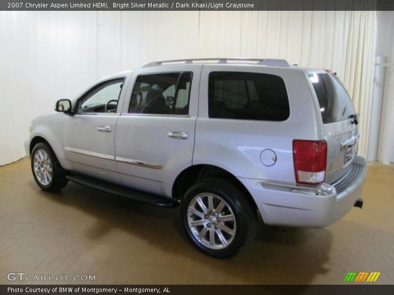 Bright Silver Metallic / Dark Khaki/Light Graystone 2007 Chrysler Aspen Limited HEMI