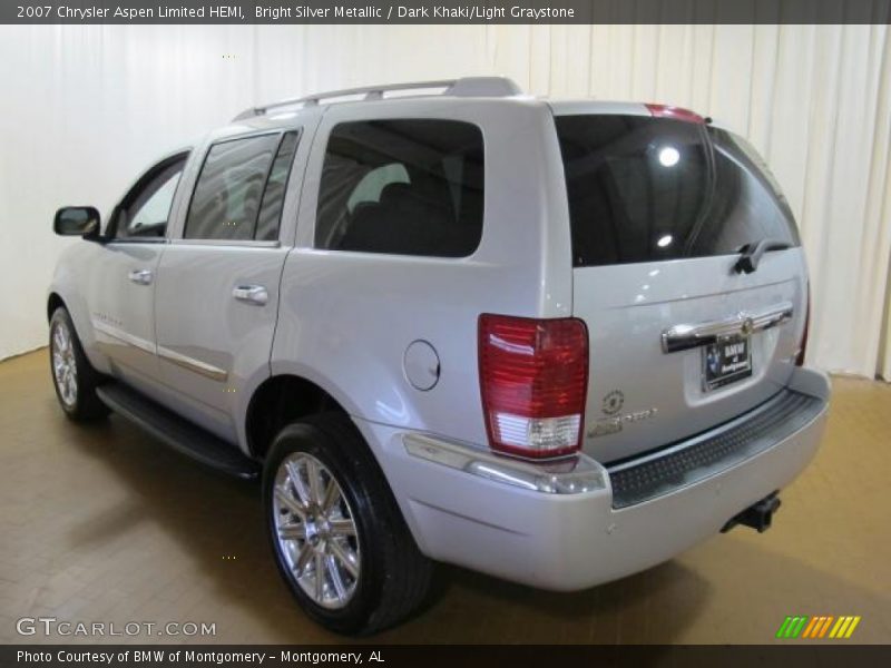 Bright Silver Metallic / Dark Khaki/Light Graystone 2007 Chrysler Aspen Limited HEMI