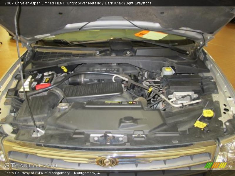 Bright Silver Metallic / Dark Khaki/Light Graystone 2007 Chrysler Aspen Limited HEMI