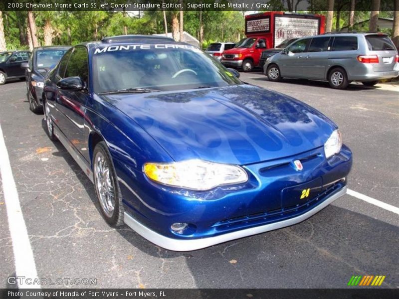 Superior Blue Metallic / Gray 2003 Chevrolet Monte Carlo SS Jeff Gordon Signature Edition
