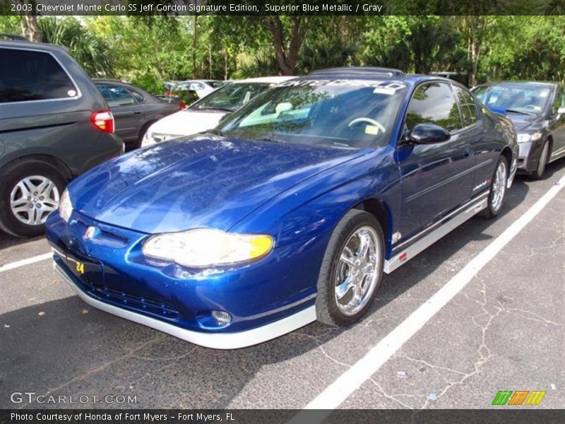 Superior Blue Metallic / Gray 2003 Chevrolet Monte Carlo SS Jeff Gordon Signature Edition