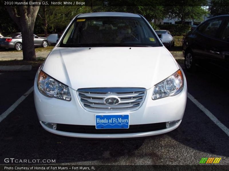 Nordic White / Beige 2010 Hyundai Elantra GLS